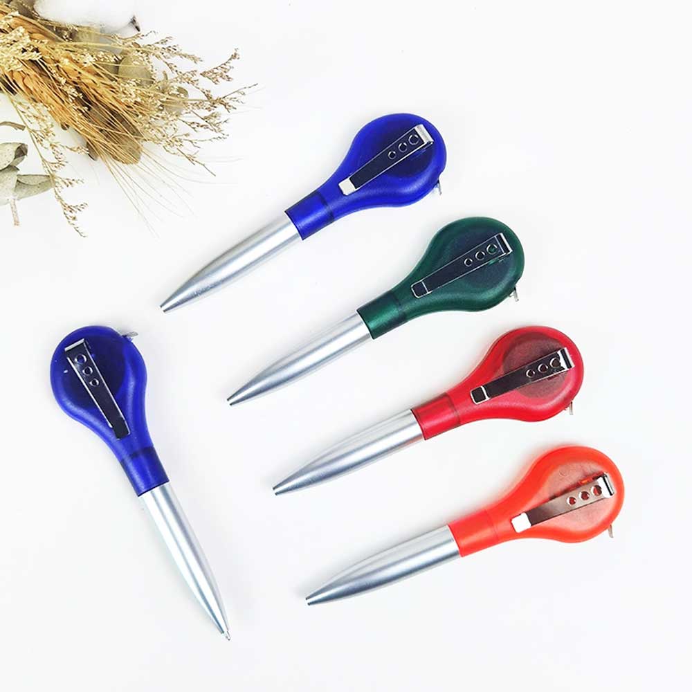 Custom Logo 2-in-1 Measure Pen with Clip (39 Inch Tape)
